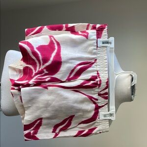 Finley Pink and White Bermuda Shorts with Dynamic Pattern